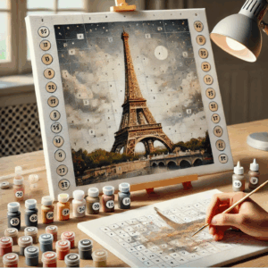 Eiffel Tower Paint-by-Numbers Masterpiece