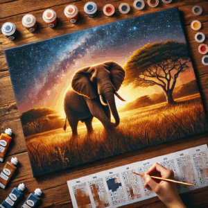 Majestic Elephant Paint-by-Numbers Masterpiece