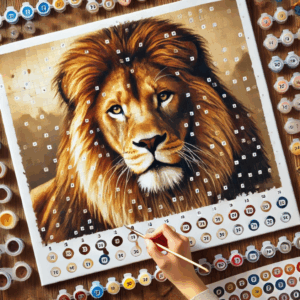 Lion Paint-by-Numbers Masterpiece